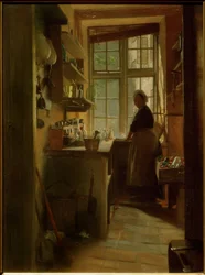 Una sala para lavar botellas para la farmacia